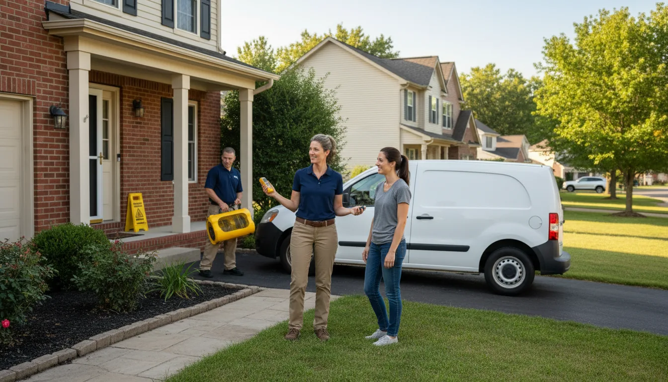 Residential water damage restoration in De Kalb, MS